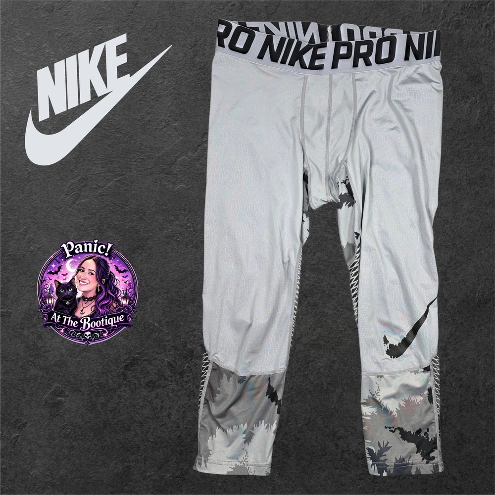 Nike Pro Hypercool Compression Mens XL Grey Camo Athletic Tights Legging Gym